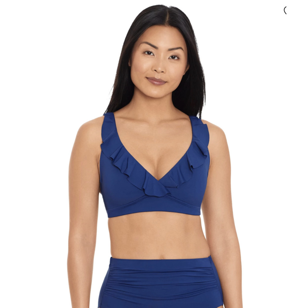 LAUREN RALPH LAUREN Ruffle Bralette Bikini Top